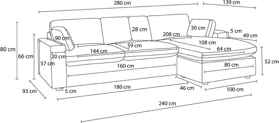 Narancssárga sarokkanapé Belair – Bobochic Paris
