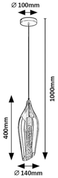 Rabalux 72201 - Csillár zsinóron BELLINI 1xE27/60W/230V