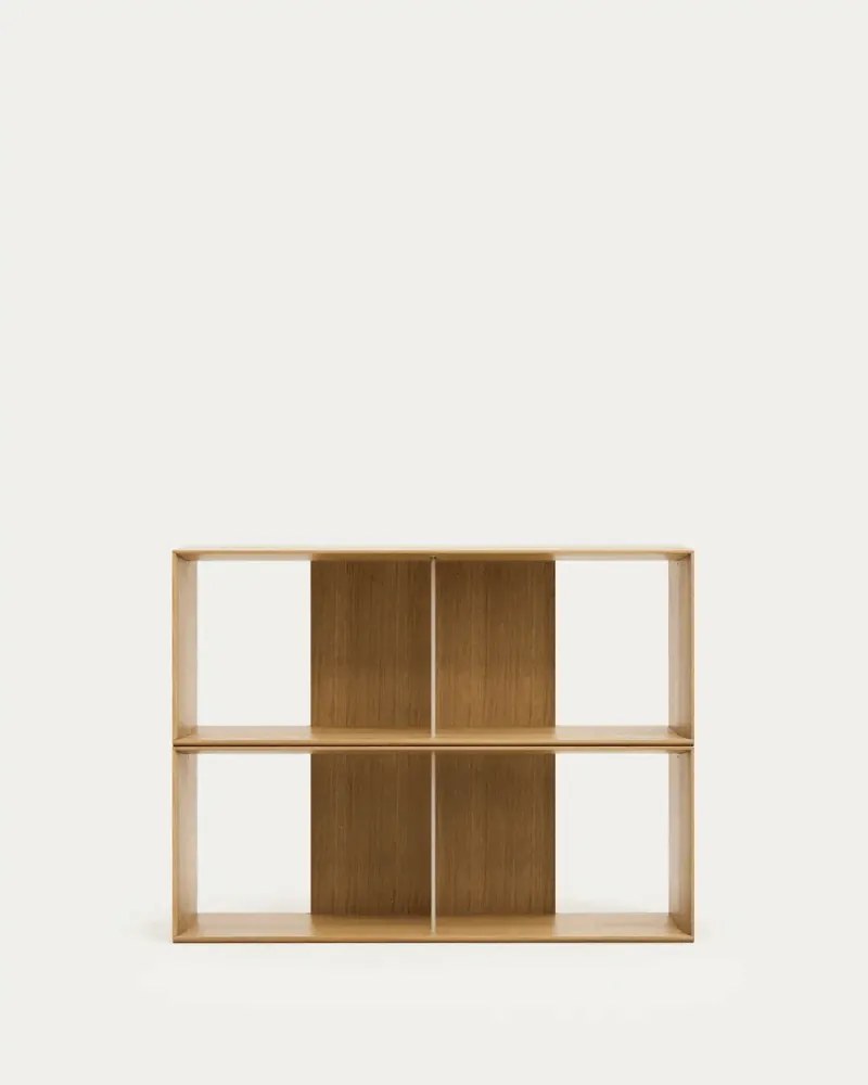 Natúr színű moduláris polcrendszer szett tölgyfa dekorral 2 db-os 101x76 cm Litto – Kave Home