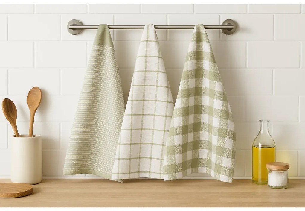 Utěrky VILENA 50x70 cm zöld, 3 db