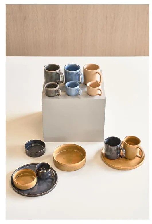 Fjord 2 db-os kék porcelán bögre szett, 100 ml - Villa Collection