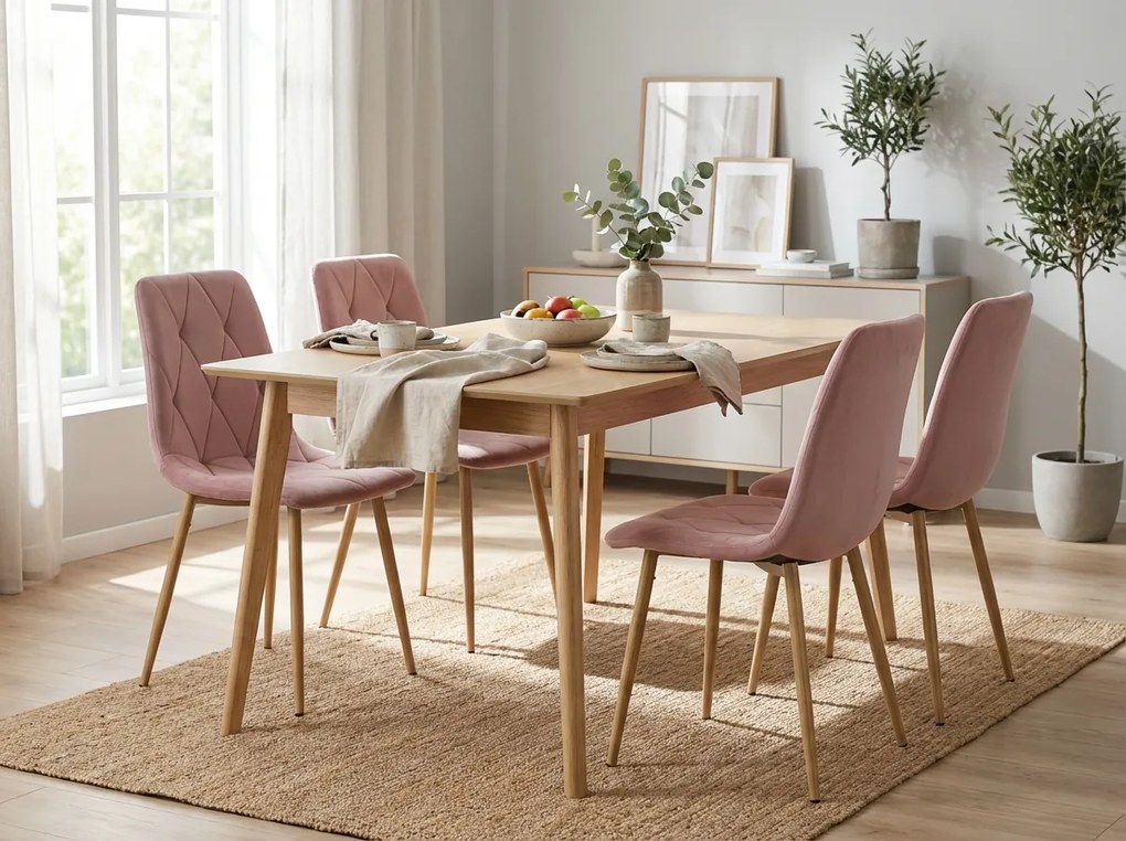 Rózsaszín bársonyszék LIBRA CLOUD ROSE