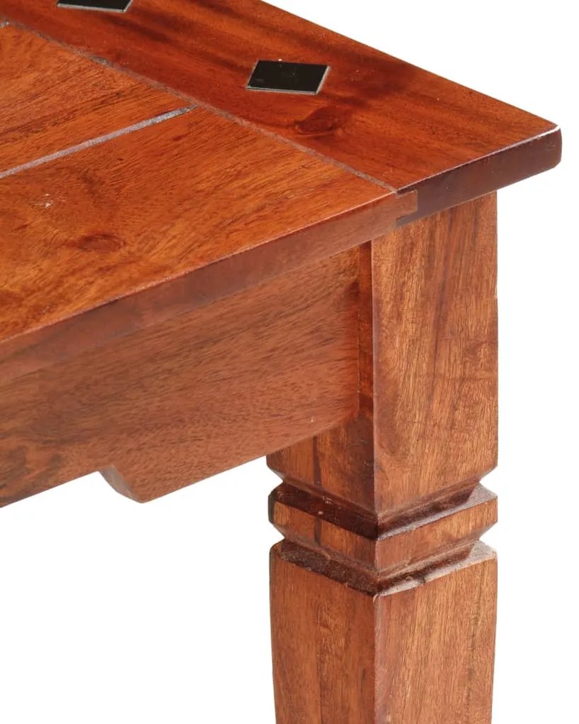 vidaXL tömör akácfa dohányzóasztal 110 x 50 x 35 cm