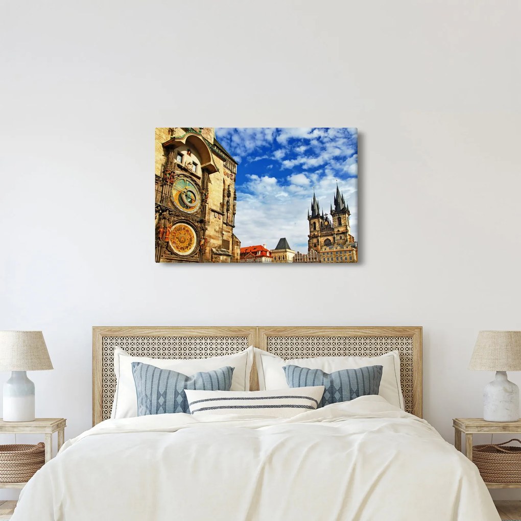 Kép - Prágai csillagászati óra (90x60 cm)