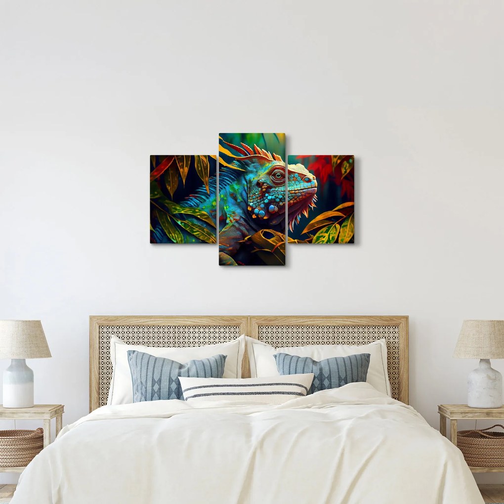 Kép - Színes leguán (90x60 cm)