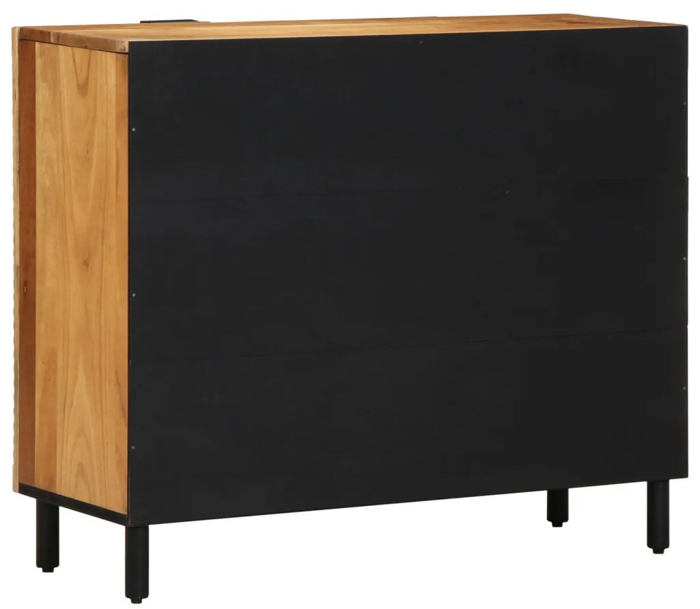 Oldalszekrény 90x33x75 cm Tömör akácfából