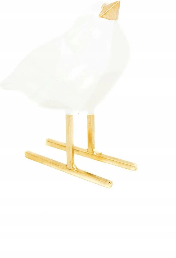 Elegáns Love Bird Figura XL glamour stílus Fehér-arany