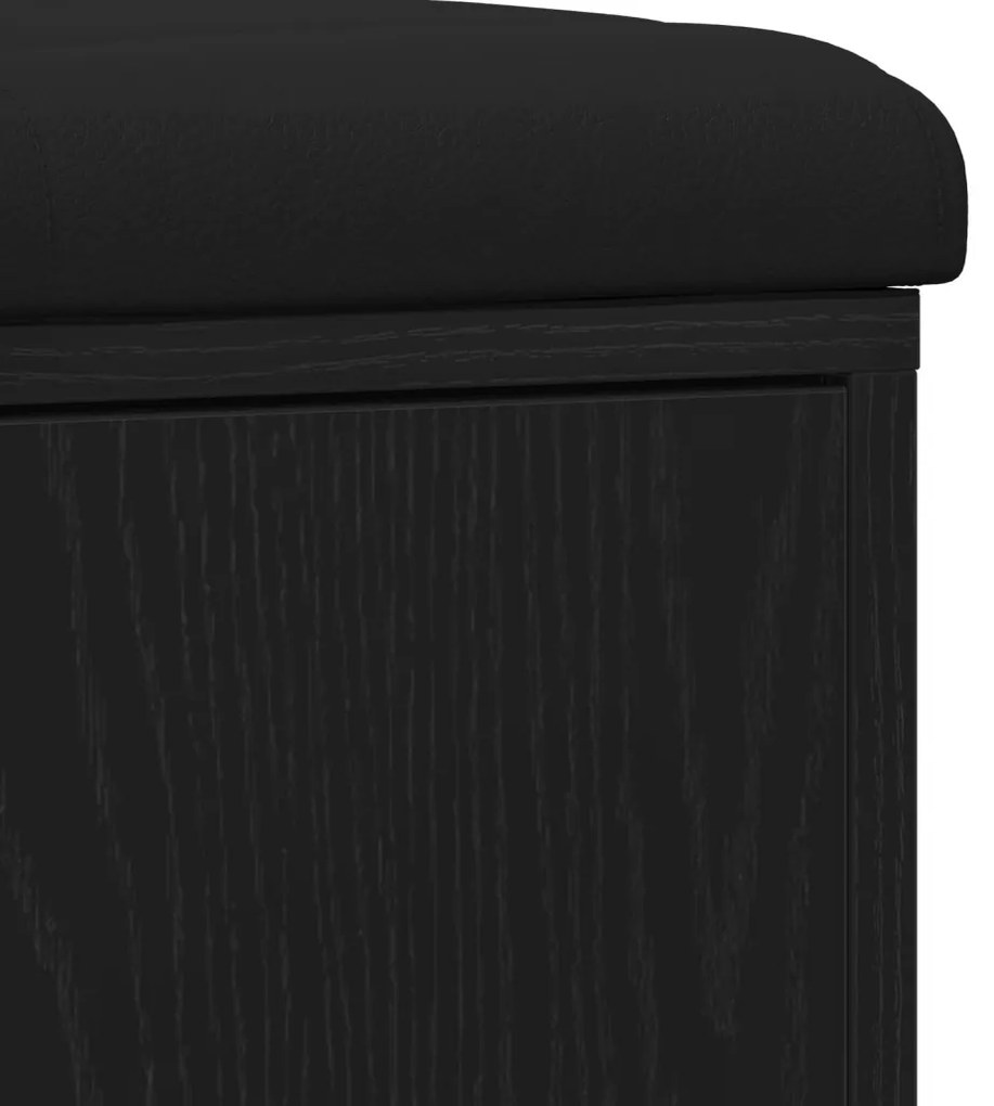 Tároló Pad Fekete Tölgy 100x30x48 cm Műanyag