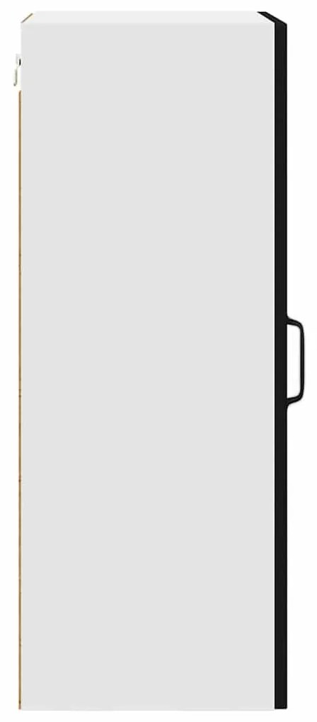 Fali konyhaszekrény 2 pcs Fekete 40 x 31 x 80 cm Faanyag