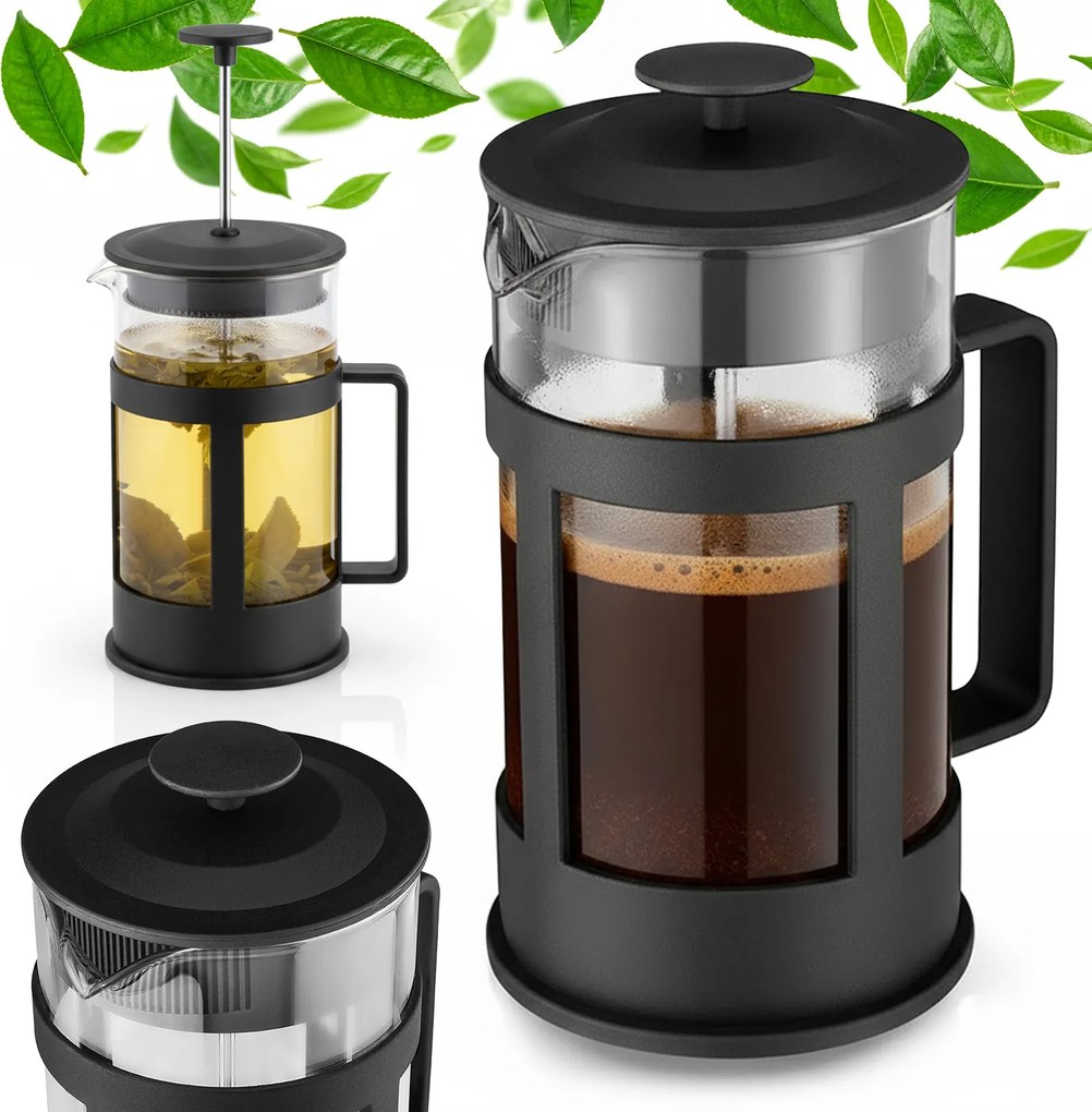 Kávéfőző Tea Gyógynövény Kancsó 1L 1000 ML Üveg Nagy Hőálló