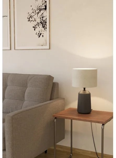 Eglo 900824 - Asztali lámpa CAPALBIO 1xE27/40W/230V szürke