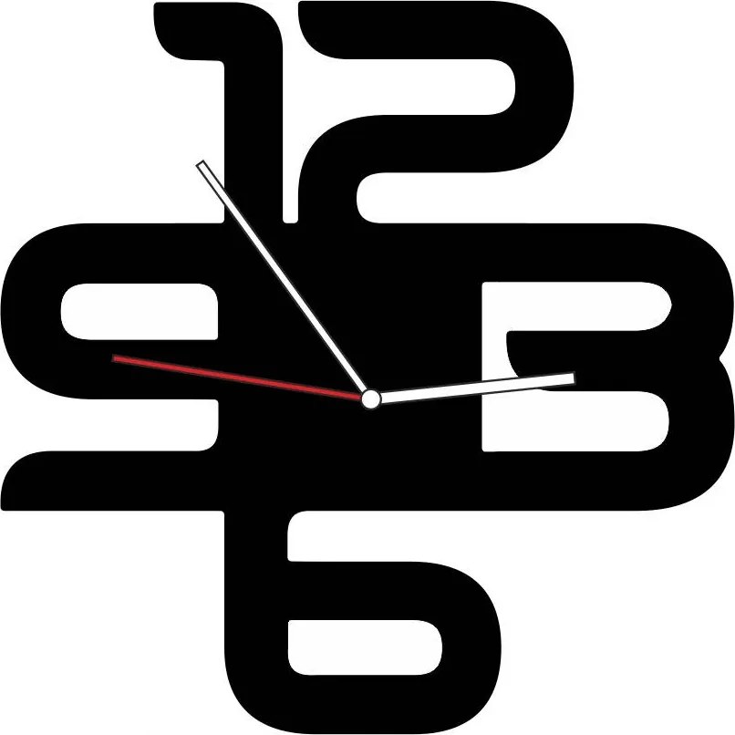 Fém Falióra 40cm Fekete Modern