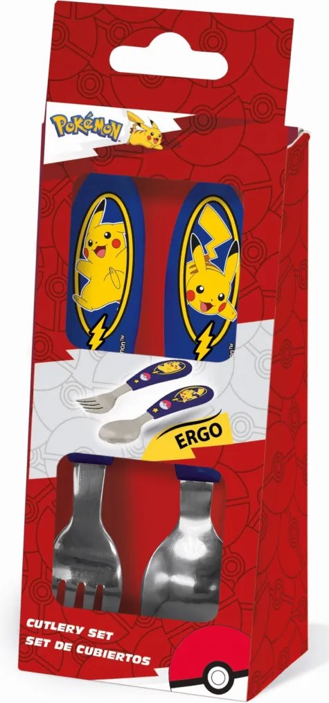 Pokémon Lightning fém ergo evőeszköz készlet - 2 darabos