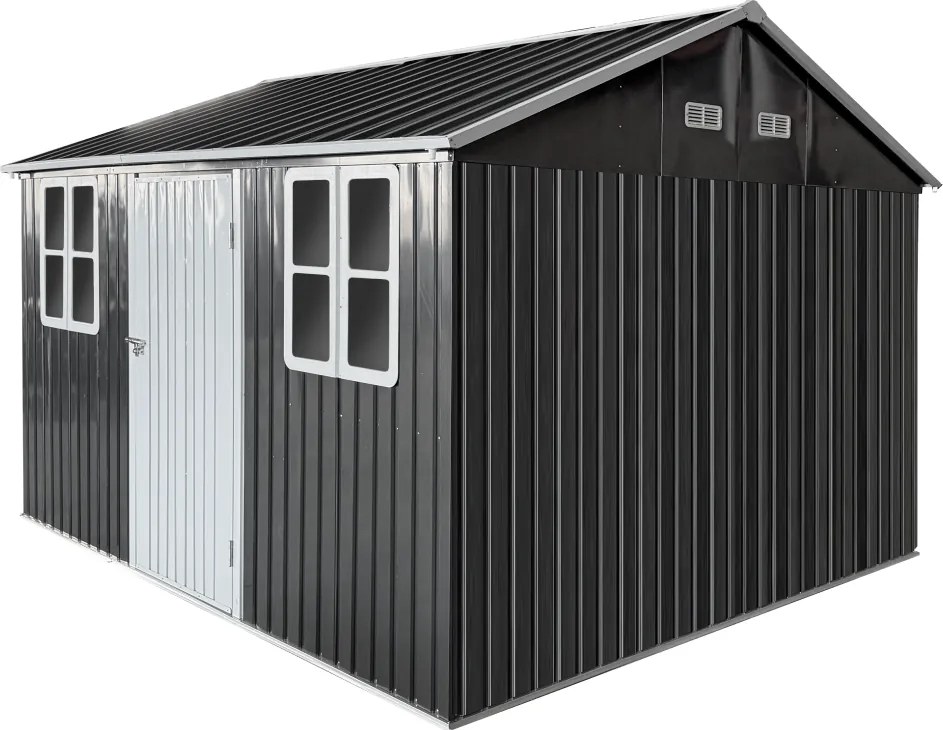 Fém kerti szerszámtároló ház, antracit, 3,6x3,1x2,5 m, GABKO