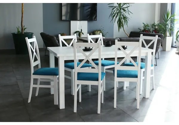 Összecsukható LIAM étkezőasztal, fehér