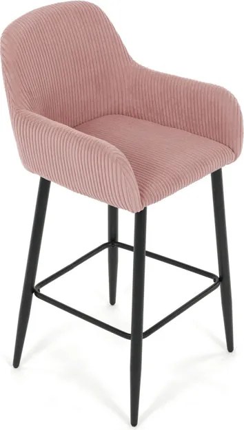 Barová židle, růžová, látka,AUB-V4009 PINK6