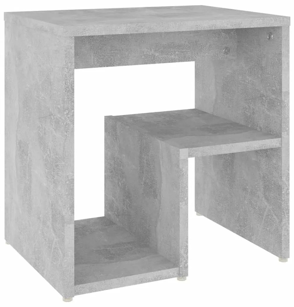 Betonszürke szerelt fa éjjeliszekrény 40 x 30 x 40 cm