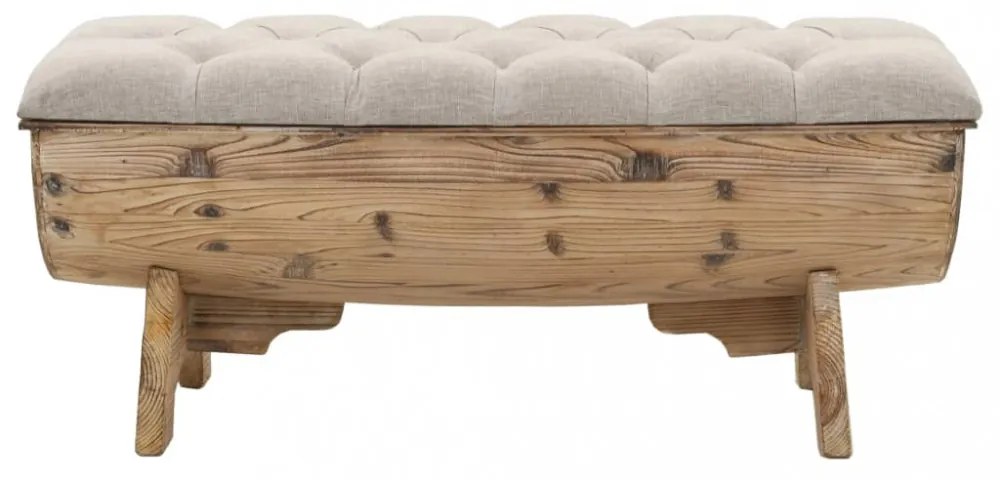 tömör fa és szövet tárolópad 103 x 51 x 44 cm