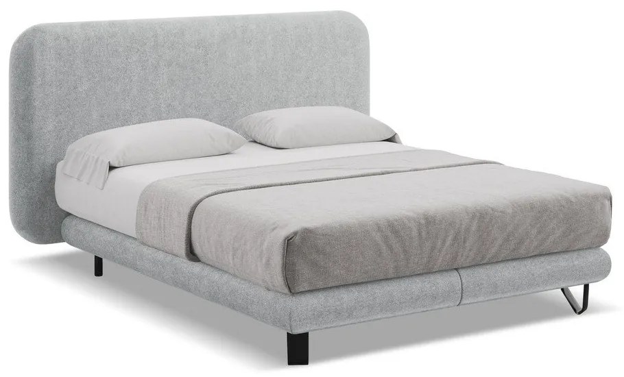Világosszürke boxspring ágy 180x200 cm Ilima – Makamii
