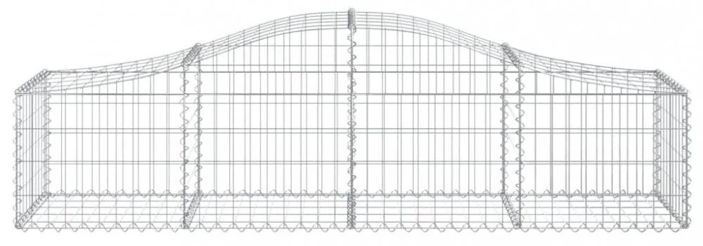 10 db íves horganyzott vas gabion kosár 200x50x40/60 cm