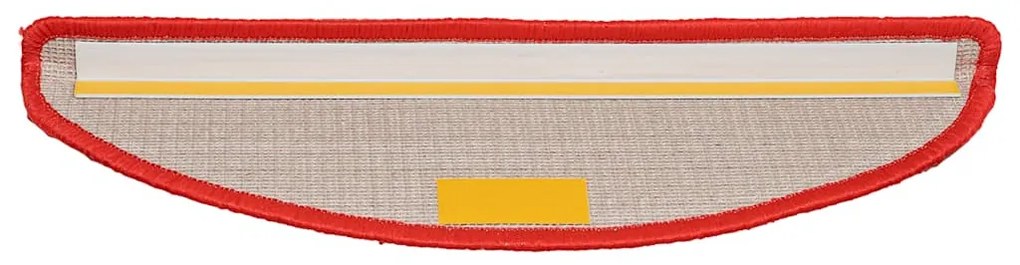 30 db piros lépcsőszőnyeg 56x17x3 cm