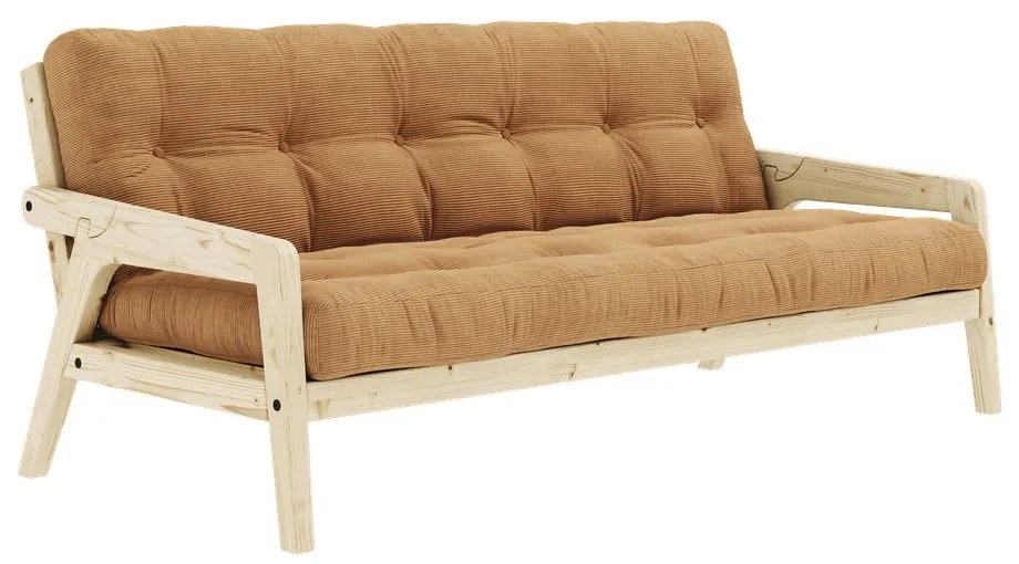 Mustársárga kinyitható kanapé 190 cm Grab Clear – Karup Design