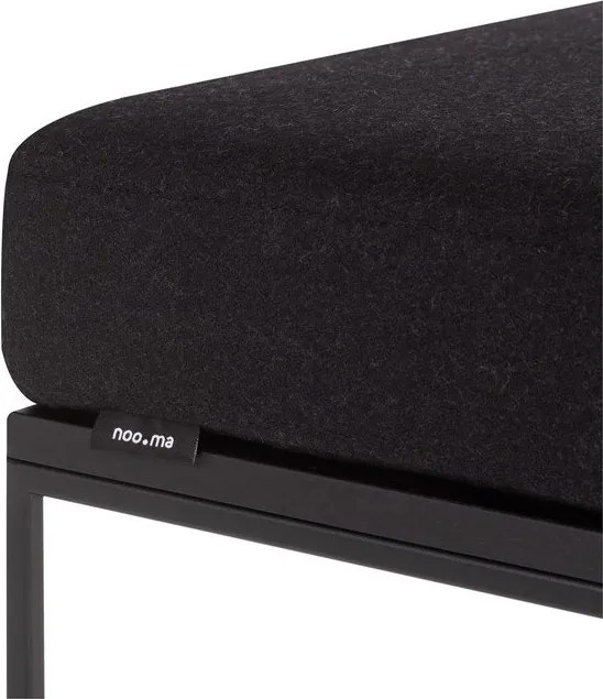 Fekete kárpitozott ülőke Feo – noo.ma