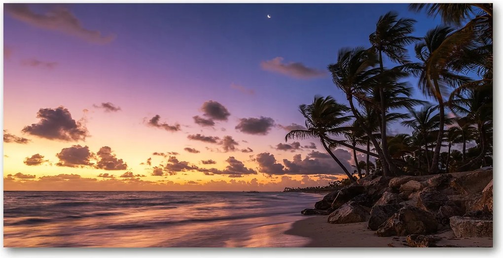 Fotótapéta üvegfalra Nyugat a tengerparton 140x70