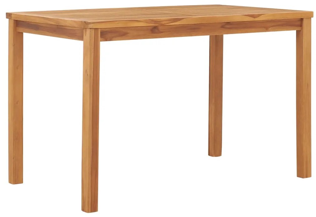 vidaXL tömör tíkfa kerti étkezőasztal 120 x 70 x 77 cm