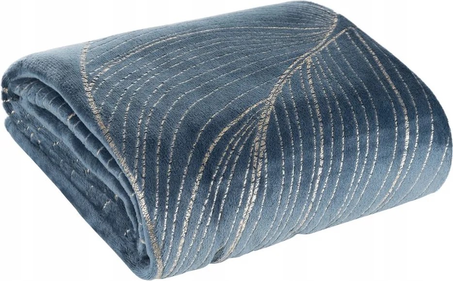 Ágytakaró Blanca 150x200 sötétkék arany