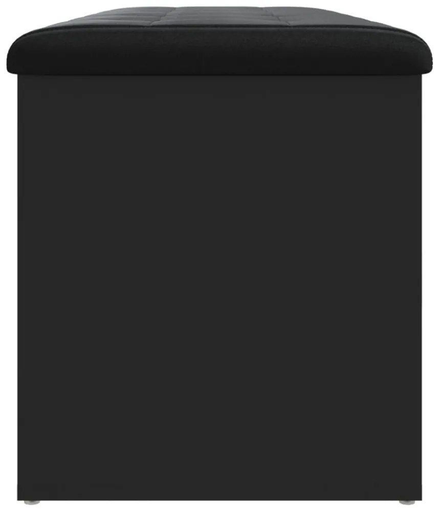fekete szerelt fa tárolópad 102 x 42 x 45 cm