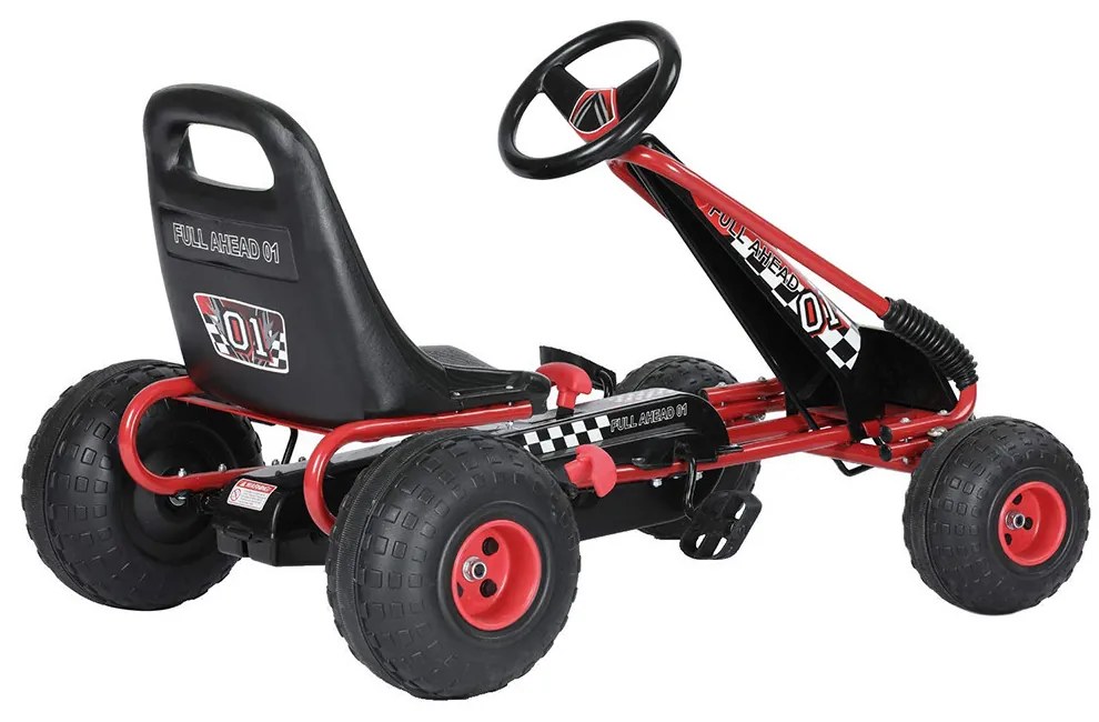 Pedálos gyerek gokart, piros
