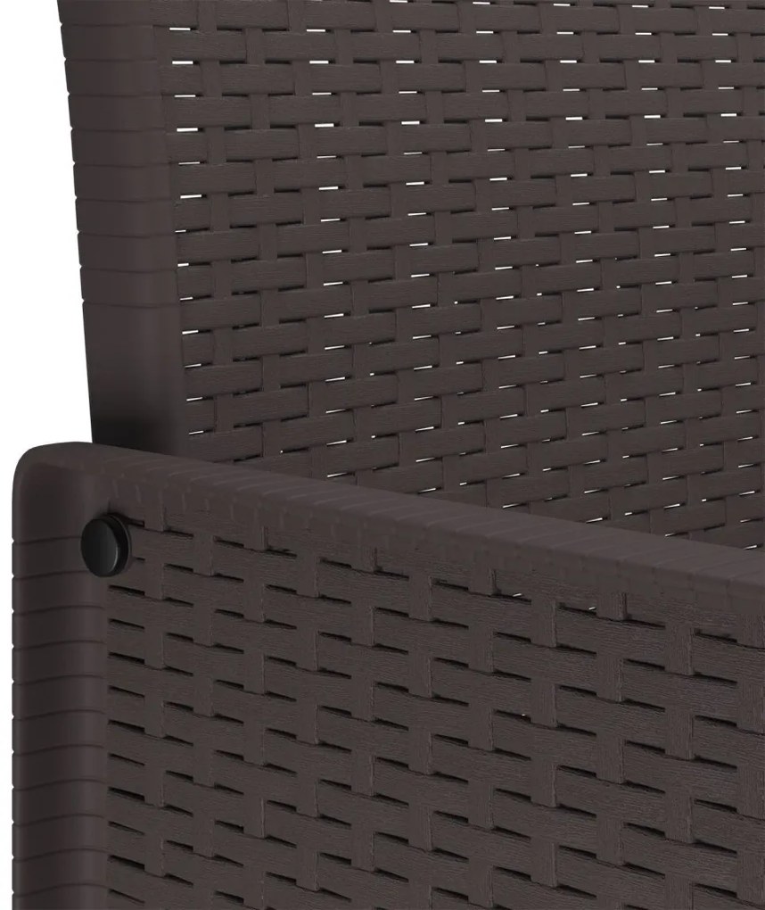 7 részes Kert Étkező Garnitúra Barna Poly Rattan