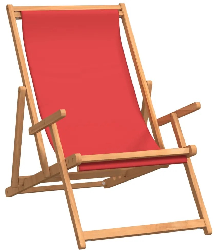 Piros tömör tíkfa összecsukható strandszék