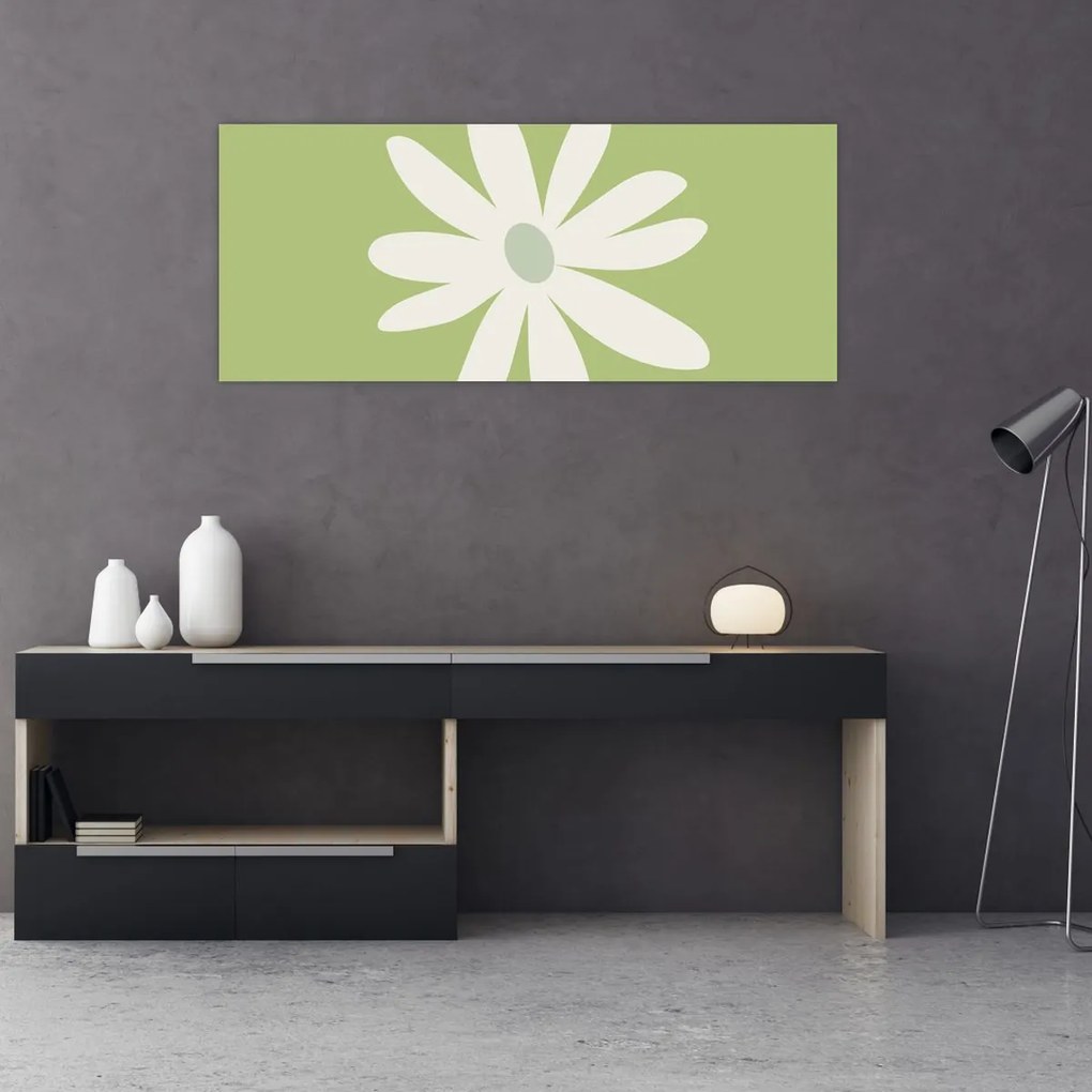 Kép - Hippik, zöld virágok N⁰2 (120x50 cm)