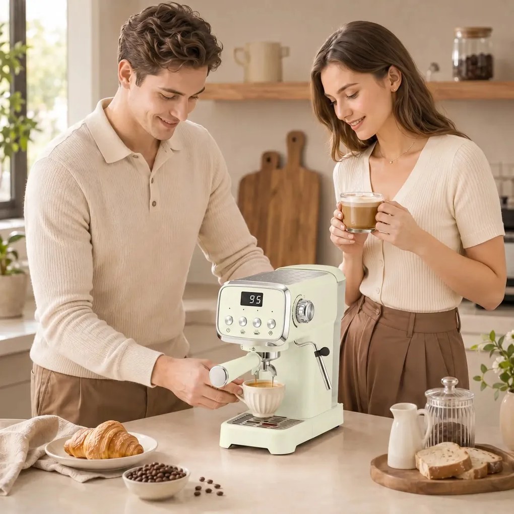 Espresso kávéfőző tejhabosítóval