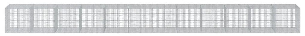 horganyzott vas gabion kosár fedéllel 1200 x 100 x 100 cm