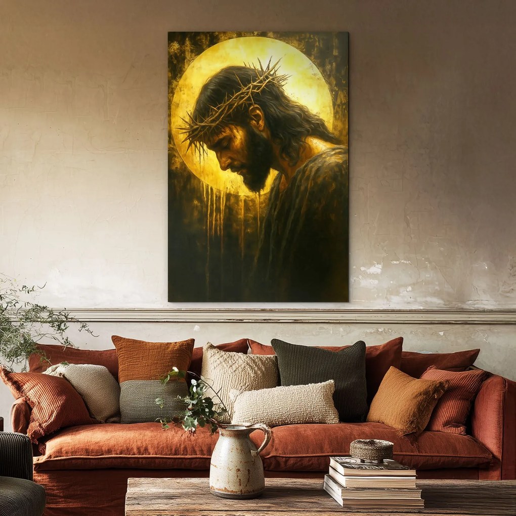 DUBLEZ | Fából készült kép - Jézus töviskoronával
