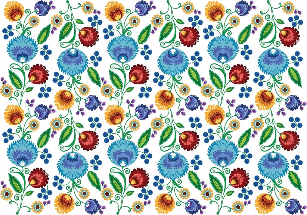 Fotótapéta Virágok Vintage Boho Mezei szimfónia Fényes Paradicsom 254x184 vinil +ragasztó