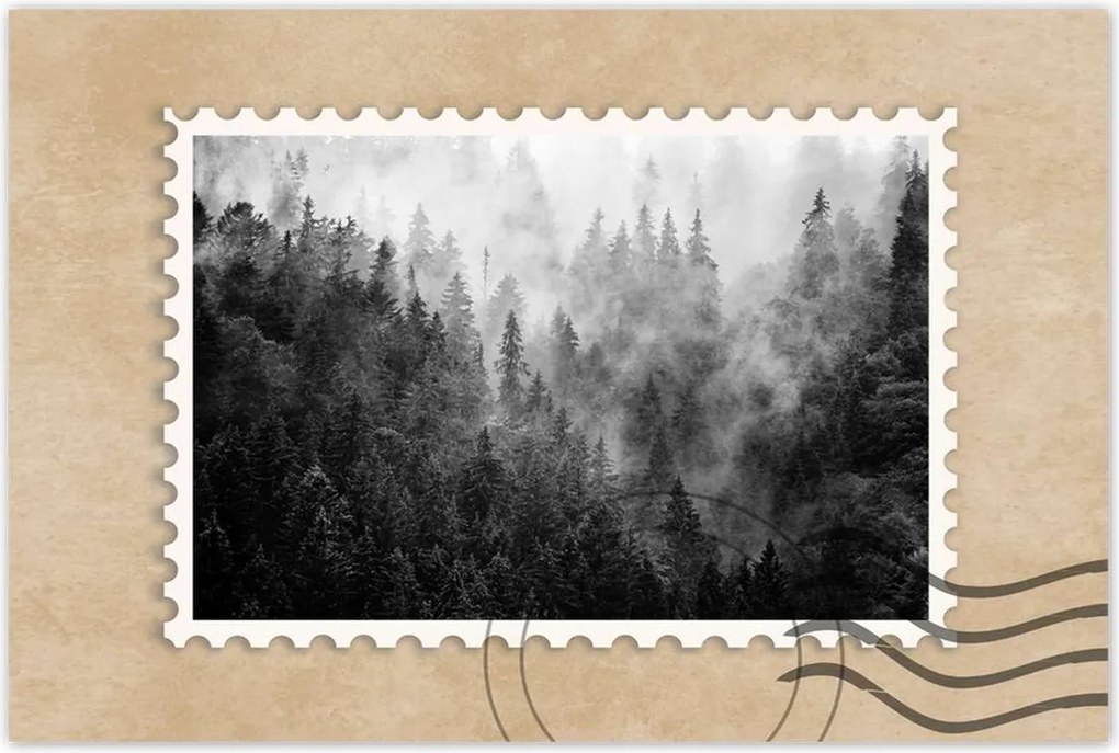 Poszterek 120x80 Tájkép Szürke Hegyek Köd