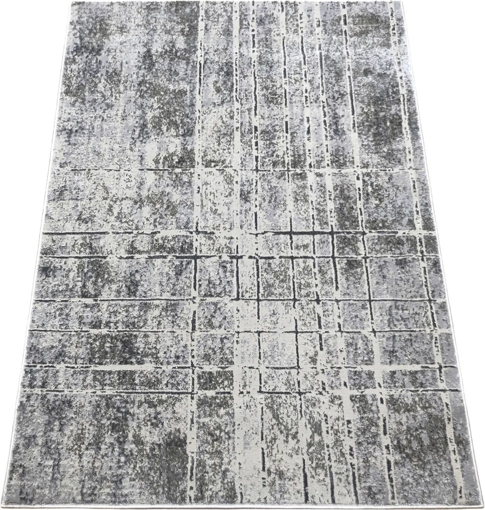 Szőnyeg 155x220 Modern Nappaliba Szürke Csillogó