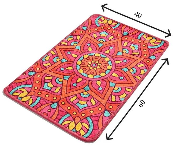Mandala fürdőszobai kilépő, 60 x 40 cm - Foutastic