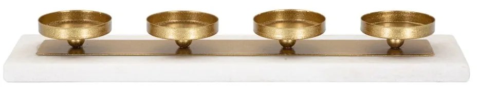 Aranyszínű-fehér gyertyatartó - Mauro Ferretti