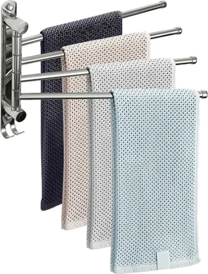 Törülközőtartó, ezüst, HOLDER