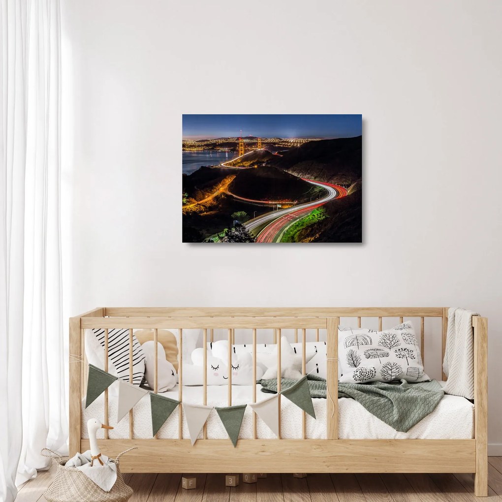 Kép - Golden Gate Bridge (üvegen) (70x50 cm)