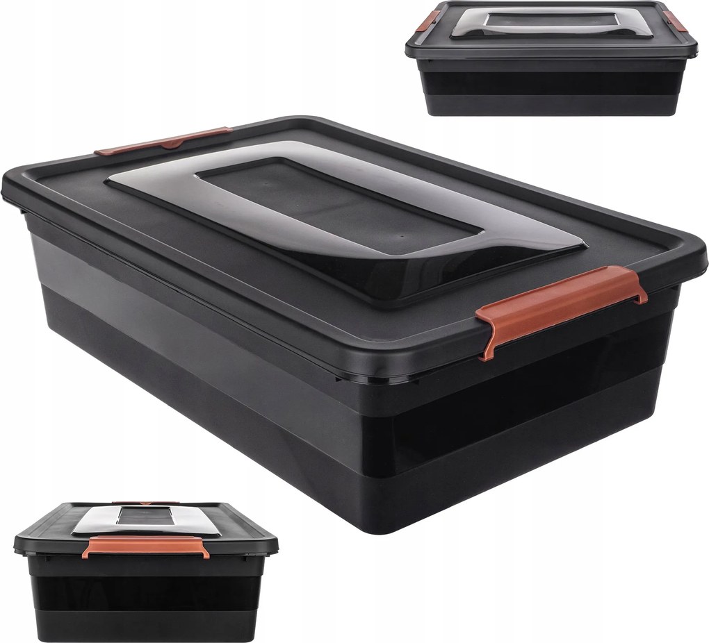 Tároló Fedéllel Ellátott Tartály 28L-ES Műanyag Játéktároló