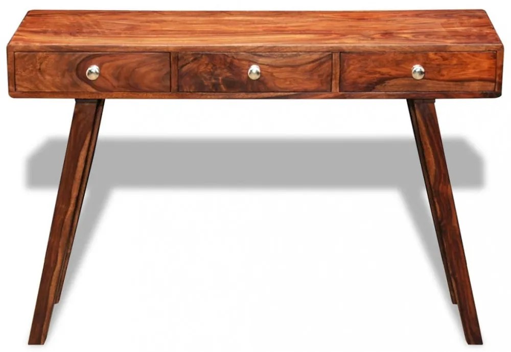 háromfiókos tömör akácfából tálalóasztal 76 cm