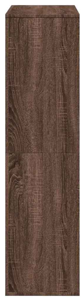 barna tölgy színű szerelt fa térelválasztó 100 x 33 x 125,5 cm