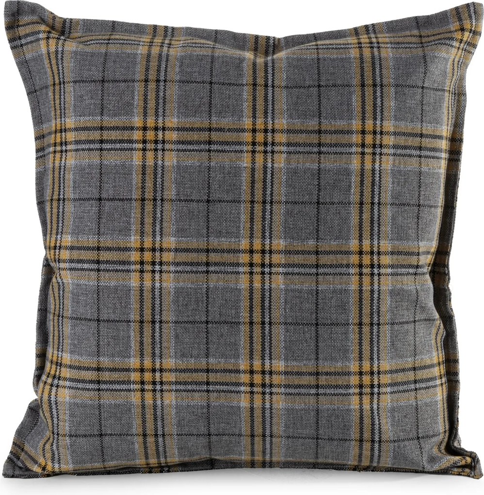 Kerti párnahuzat Garden 45x45 cm hamuszürke kockás