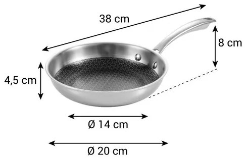 Tescoma SteelCRAFT serpenyő, 20 cm, 20 cm